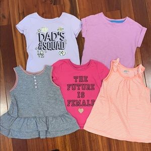 Girls summer shirt bundle.